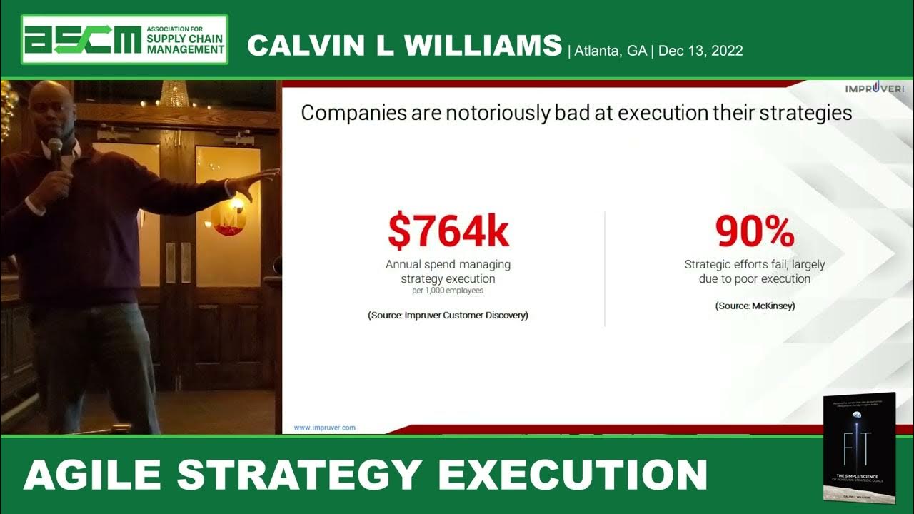 Agile Strategy Execution presentation Calvin L Williams speaks with