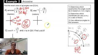 U5L7 Ex.2 Arccosine on the Unit Circle