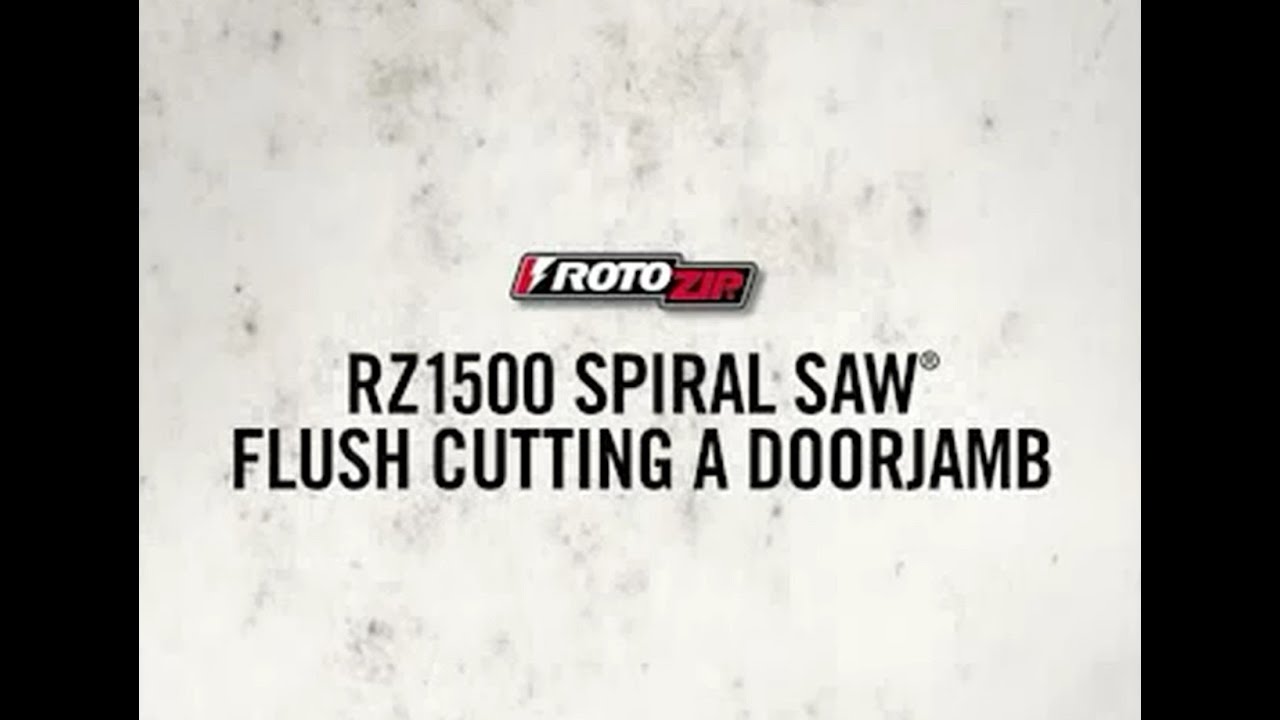 RotoZip Spiral Saw Flush Cutting Door Jamb with the RZ1500 YouTube