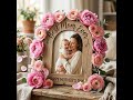 AI Flowers Frame Mother's Day Collage Post Video Template (Customizable) - FlexClip