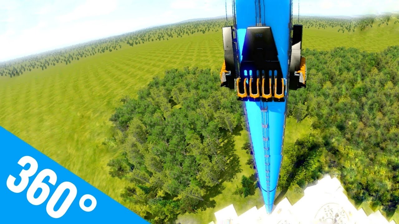 Drop Tower 360 Coaster VR Theme Park Amusement Ride Virtual Reality POV ...