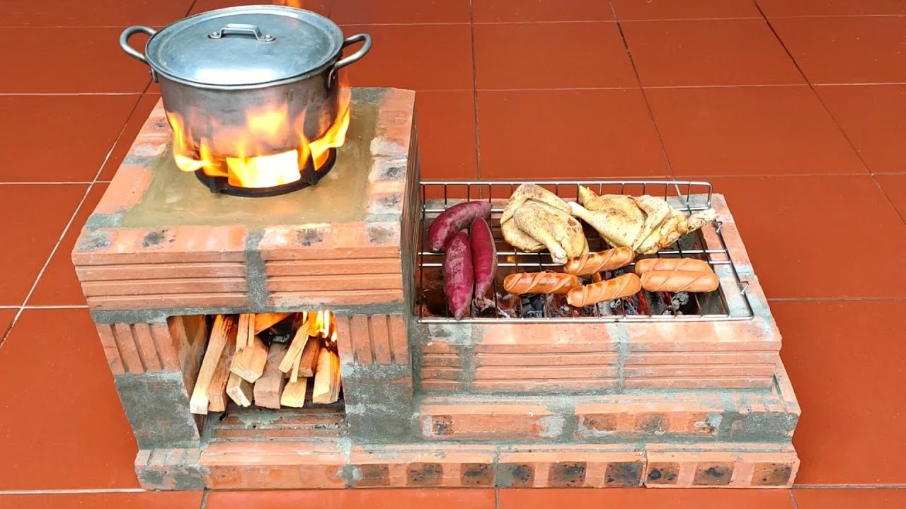 Multifunction grill Simple and effective multifunction wood stove