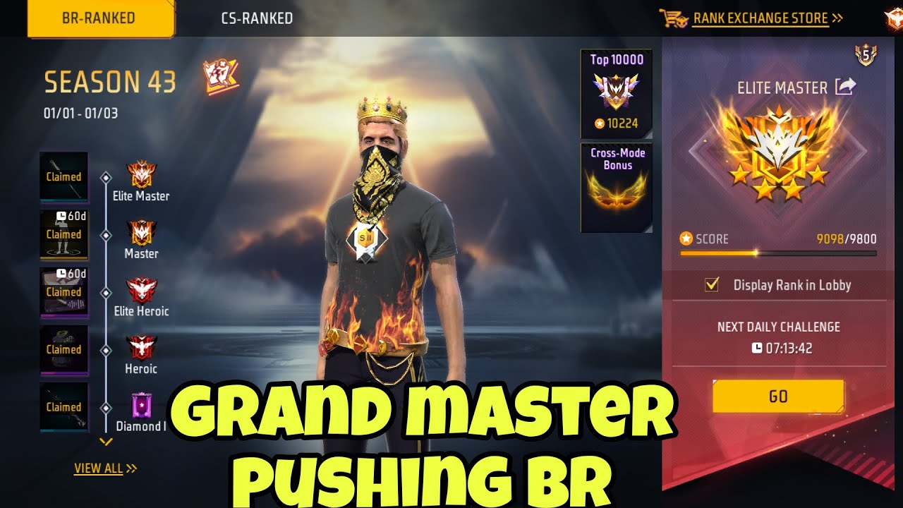Grand Master Pushing Br Live Gameplay Garena Free Fire KSG39 [DAY18] # ...