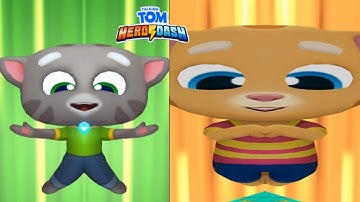TALKING TOM HERO DASH -- HERO TOM & HERO GINGER FUNNY FAIL CLASSIC RUN MIRROR MODE
