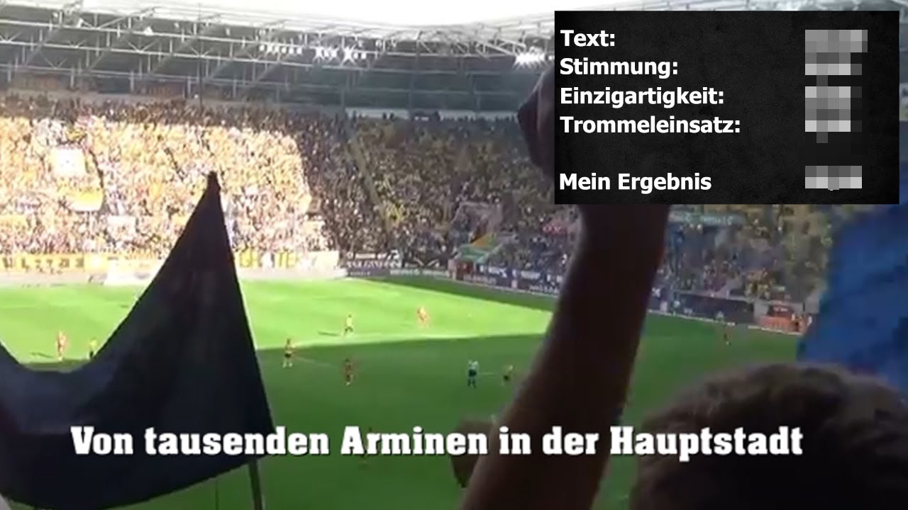 Ich bewerte Fangesänge von Arminia Bielefeld