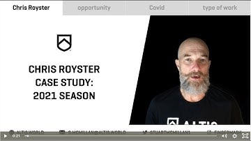 Chris Royster Case Study by ALTIS Coach Stu McMillan - Learn how to improve your Sprint Speed!