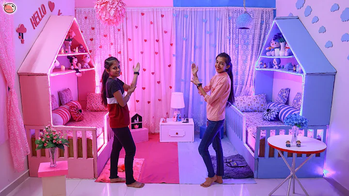 2 Sisters ❤️ BedRoom Makeover - On Her Choice[Pink & Blue] 👉(Most Beautiful) #Love #Fun - DayDayNews