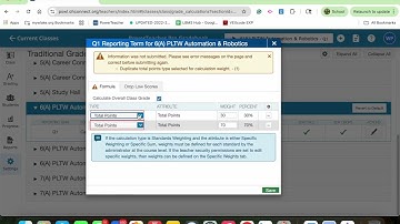 Weighting your grades in PowerTeacher