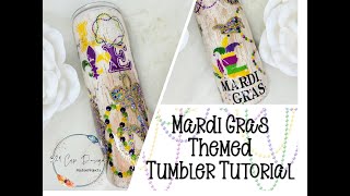 Create an Amazingly Festive Mardi Gras Tumbler