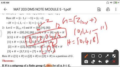 MAT 203 : Coset and Lagranges Theorem