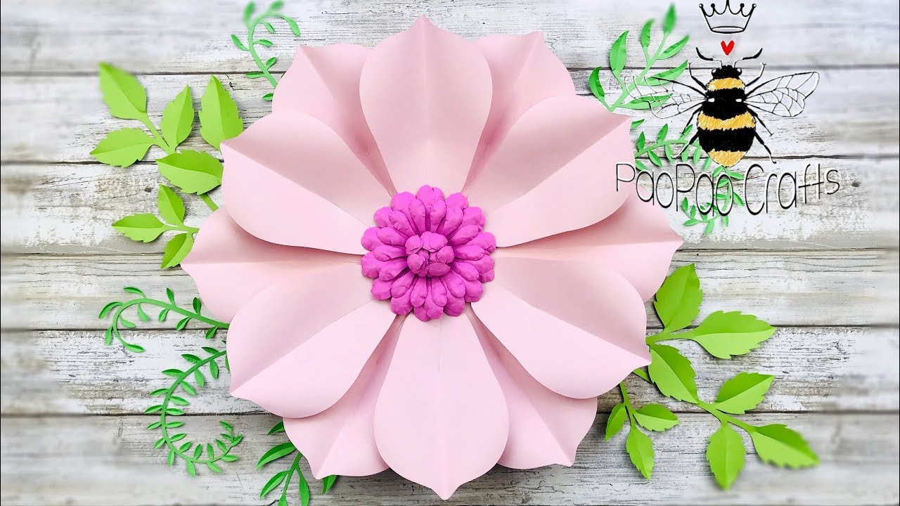 Flor Gigante de papel | Moldes GRATIS | Flores de papel | Giant paper  flower - thptnganamst.edu.vn