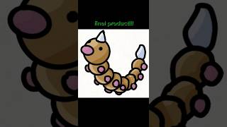 day 13 of drawing every pokemon | Weedle #pokemon #digitalart #dailypost #funny #challenges