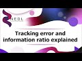 Tracking error and information ratio explained (Excel)