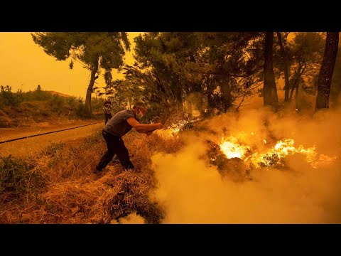 Greece battles wildfires after worst heat wave in 3 decades