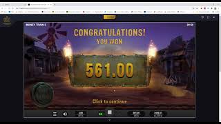 Playing Money Train 2 by Relax Gaming   21 Casino €1.50 Bonus buy and €3 bonus buy.
