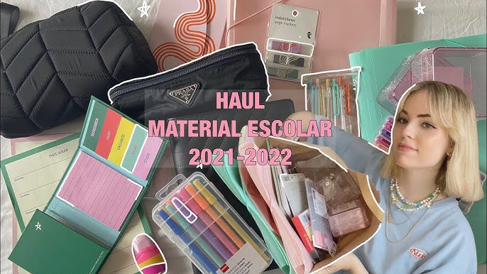 ad: haul material escolar, aesthetic y demasiado cute l lau , Utiles Escolares  Aesthetic