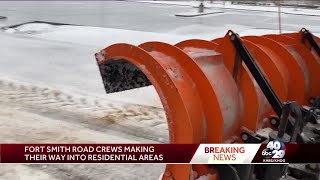 Fort Smith road crews making their way into residential areas