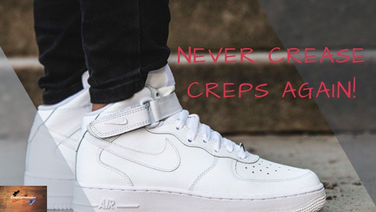 how to not crease air force ones