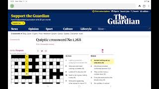 Guardian Quiptic Crossword (No. 1,268)