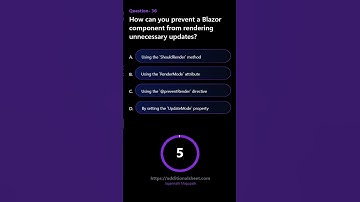 How can you prevent a Blazor component from rendering unnecessary updates