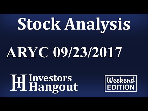 ARYC Stock Analysis 09-23-2017