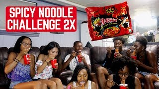 SPICY NOODLE CHALLENGE 2X 🌶| Kait &amp; Kat