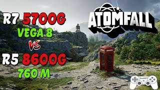 RYZEN 7 5700G x RYZEN 5 8600G | BENCHMARK | ATOMFALL | VEGA 8 | 760M | 16GB RAM