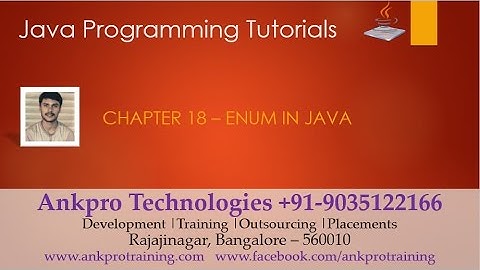 Java for beginners - Chapter 18 : Enums in Java