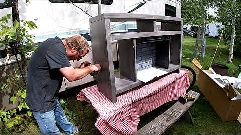 RV ELETRIC FIREPLACE INSTALL