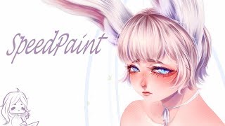 Soft Nsfw Speedpaint Bunny Oc - Paint Tool Sai