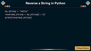 How to reverse a string in Python