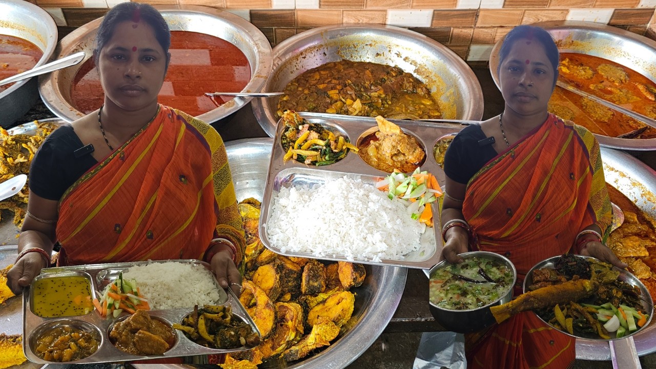 Unlimited MEAL Rs.80/-Only | BEST Veg & Nonveg Thali In Bhubaneswar | Street Food India