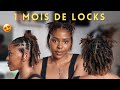 Update locks dj 1 mois  perte de locks difficults premier shampooing  retwist  maybiyd