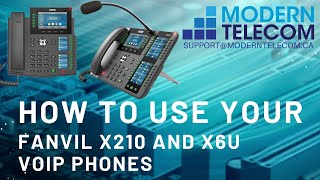 Modern Telecom Training on the Fanvil X210i and X6U SIP Phones