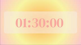 1.5 Hour Aesthetic Countdown Timer | Soft Relaxing Music | Study, Focus, &amp; Productivity Flow Timer
