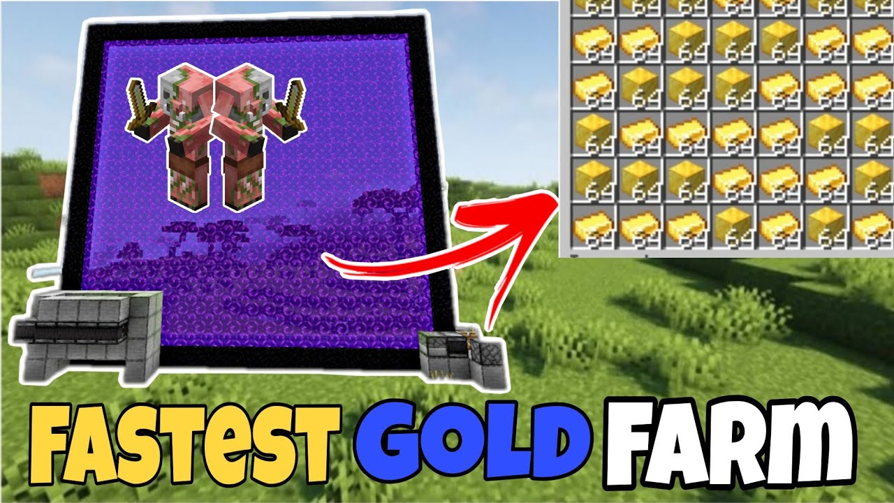 Fastest Gold and XP farm 🤫 in minecraft 1.19/1.18(MCPE/BEDROCK/JAVA/PS5 ...