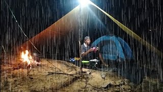 solo camping hujan deras bermalam di puncak bukit barisan pemadaman alam indah sambil uji nyali