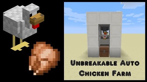 UNBREAKABLE, Lossless Auto Chicken Farm w/ Item Sorter Tutorial Minecraft 1.8.8