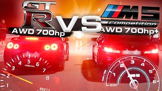 :   ! NISSAN GTR R35 STAGE2 700HP VS BMW M5 F90 COMPETITION 700HP+