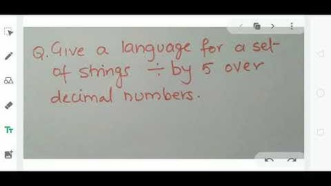 Language for decimal number divisible by 5 in TCS