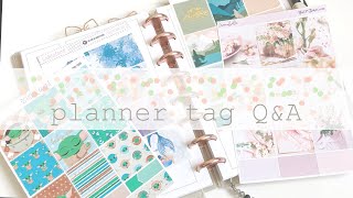 Plan With Me | Planner Tag Q&A
