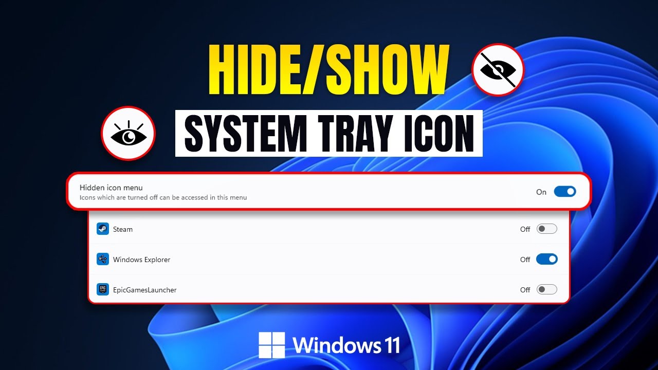 How to Show or Hide System Tray Icons and Hidden Icons Menu in Windows ...
