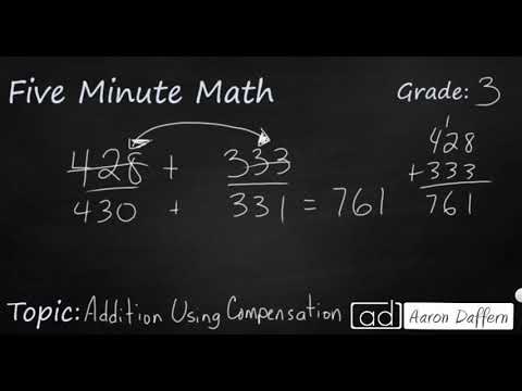 3rd Grade Math Addition Using Compensation