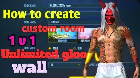 how to create 1 vs 1 custom room in free fire clash squad creat 1 vs 1 custon room in garena free f