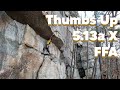 Thumbs up 513a x ffa  headpointing in the gunks