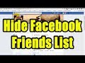 How To Hide  Facebook  Friends List From Others