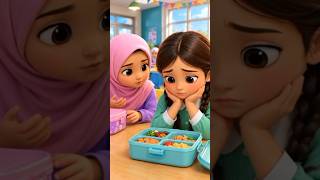 The Little Girl Who Shared Her Lunch ❤️ | Islamic Moral Story for Kids #shorts