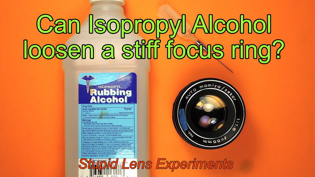 Can Isopropyl Alcohol loosen a stiff focus ring?  Repairing a Mamiya / Sekor 55mm F18 lens.