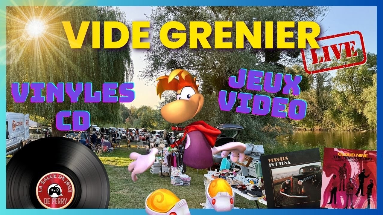 #232 - VIDE GRENIER LIVE - Vinyles, CD et Jeux vidéo dans ce superbe vide grenier 😍 🎶🎮
