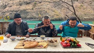 Here's How to Relax Among Friends! Cooking Ram in the Mountains of Dagestan! Sulak Canyon.